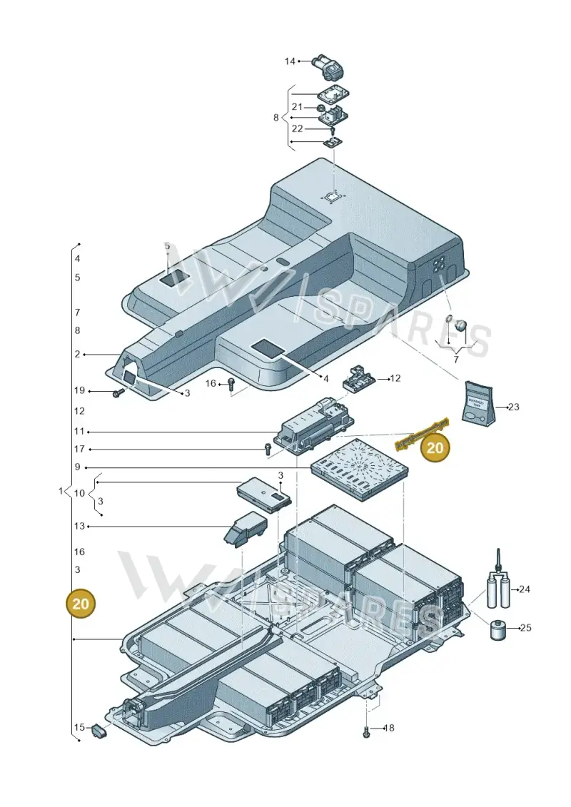 12E915346AB — SEAT Mii electric (2020-2021) diagram 899915055, position 20