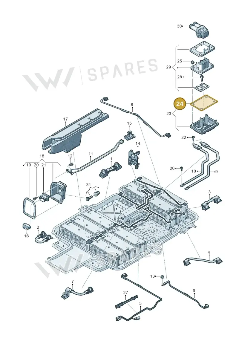12E915433H — SEAT Mii electric (2020-2021) diagram 899915075, position 24