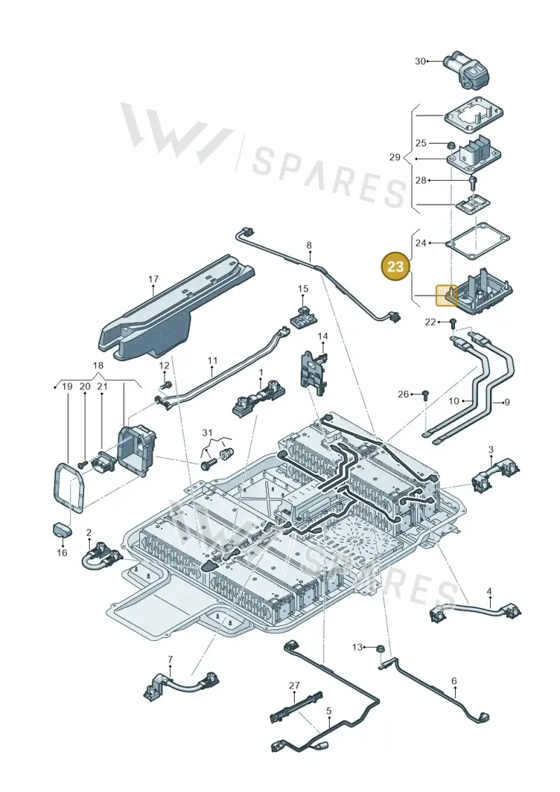 12E915699Q — SEAT Mii electric (2020-2021) diagram 899915075, position 23