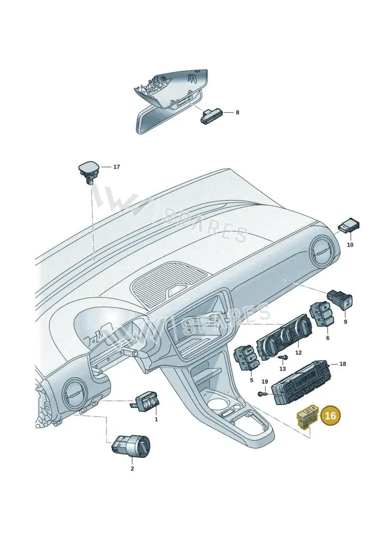 12E953508A1QB — SEAT Mii electric (2020-2021) diagram 12s941500, position 16