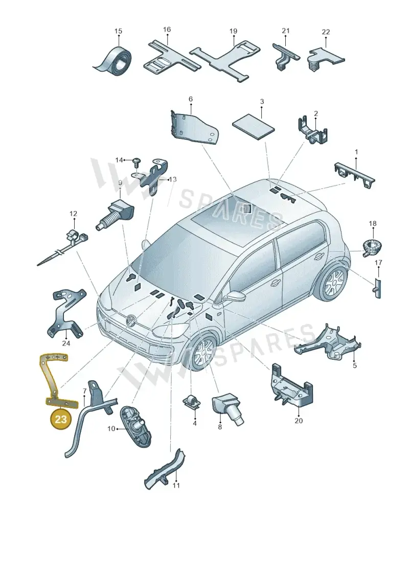 12E971336 — SEAT Mii electric (2020-2021) diagram 772972010, position 23