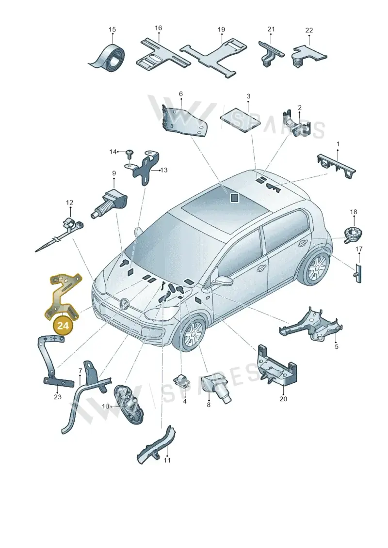 12E971336A — SEAT Mii electric (2020-2021) diagram 772972010, position 24
