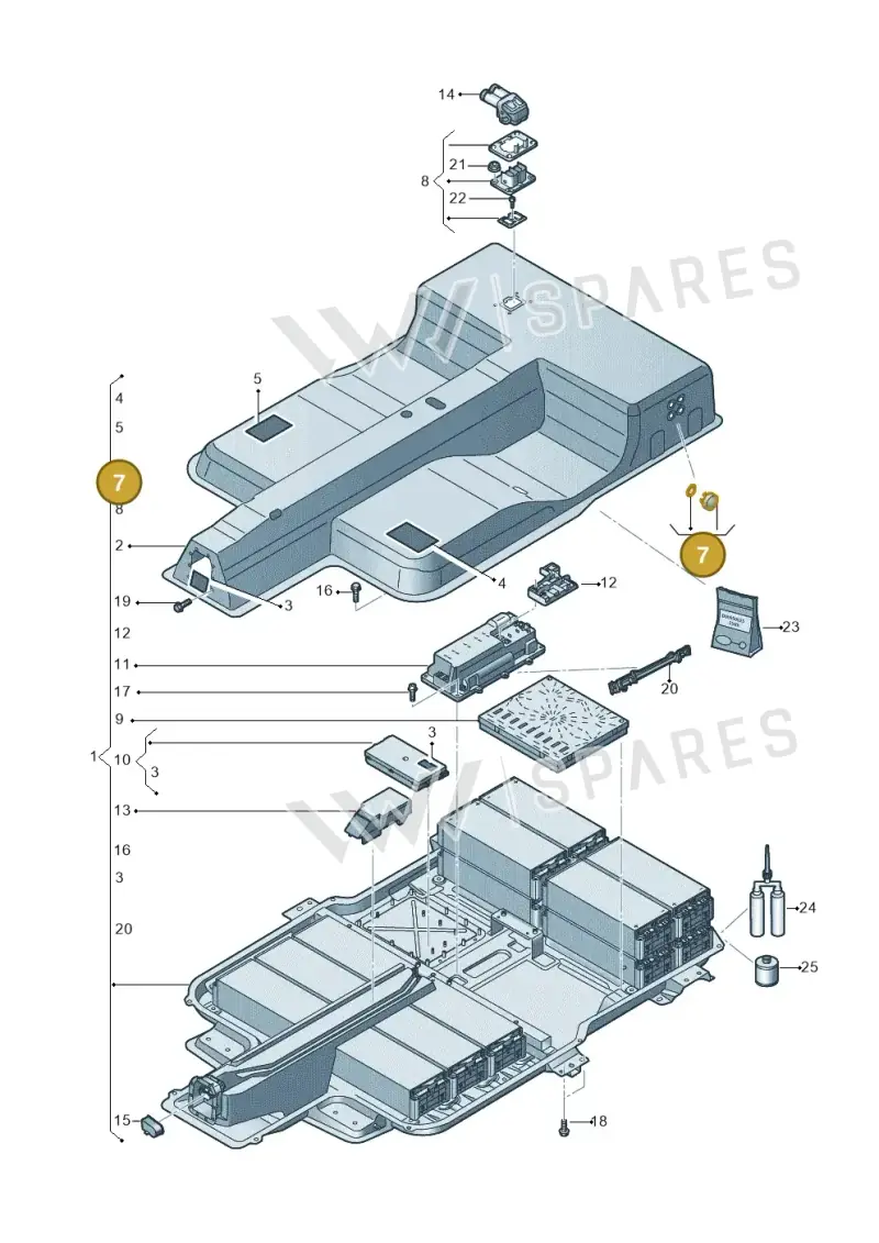 12E998754 — SEAT Mii electric (2020-2021) diagram 899915055, position 7