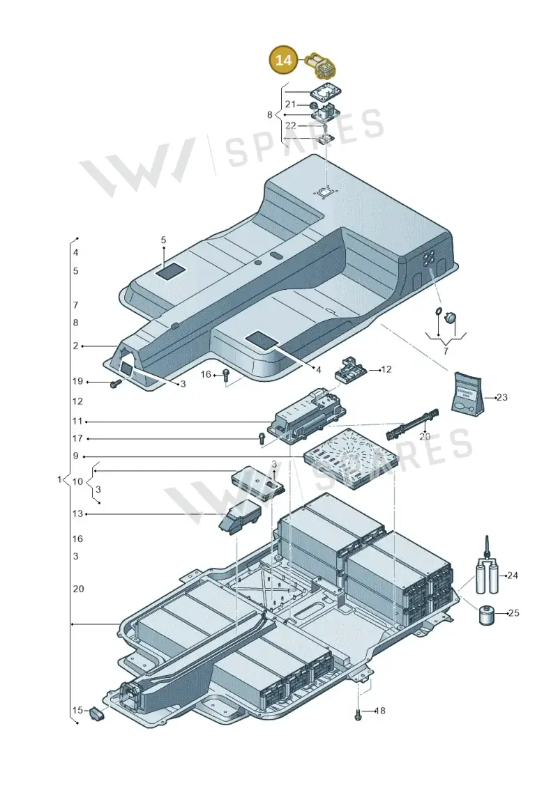 12E998989 — SEAT Mii electric (2020-2021) diagram 899915055, position 14