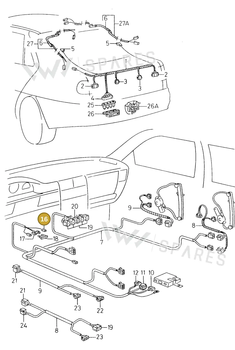 161971976A — SEAT TOLEDO        SEAT MOD.97>99 (1996-1999) diagram 130972400, position 16
