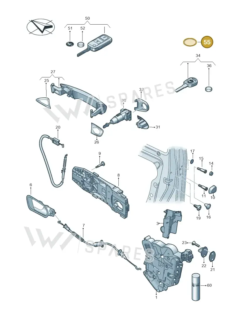 181837220 — SEAT Alhambra Stylance (2015-2022) diagram 727837000, position 55