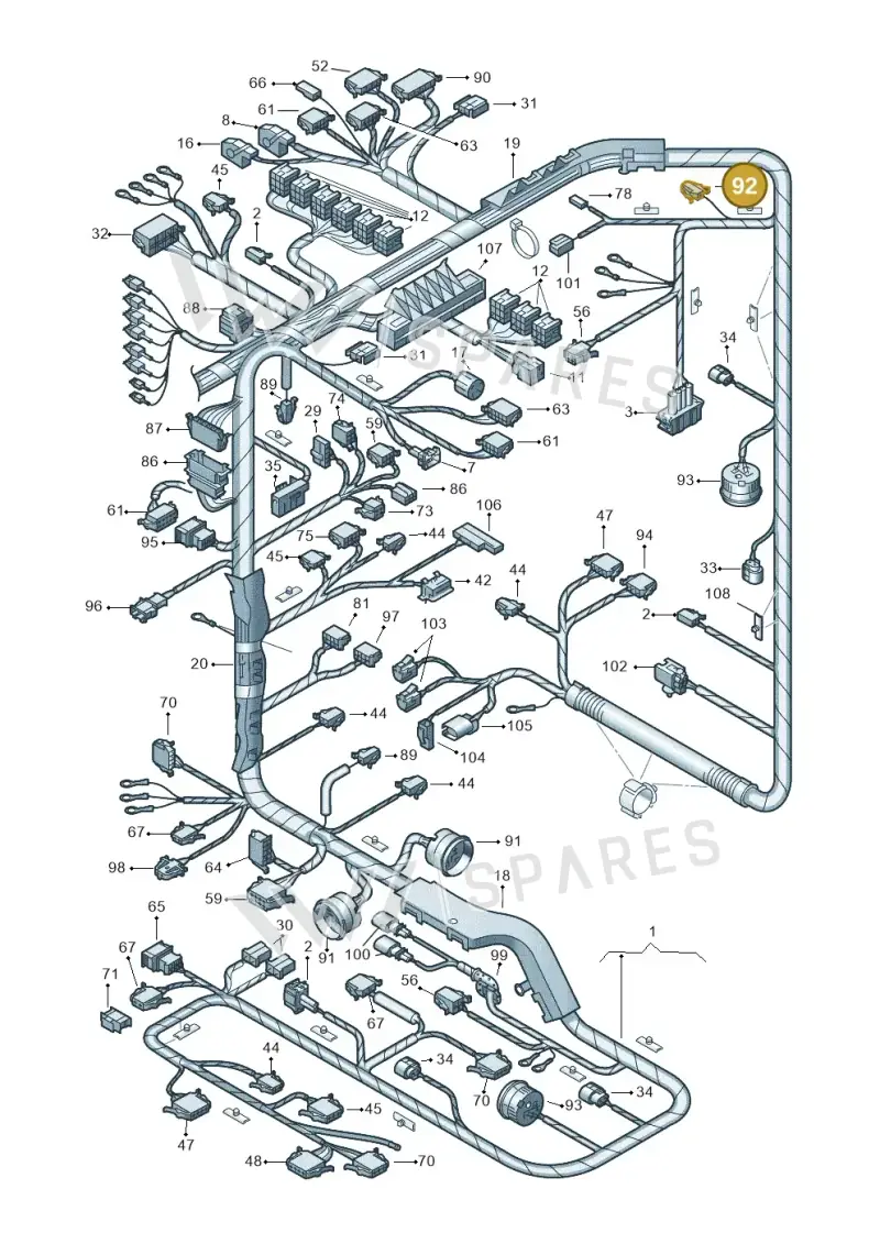 191972701 — SEAT Alhambra (2006-2010) diagram 162971810, position 92