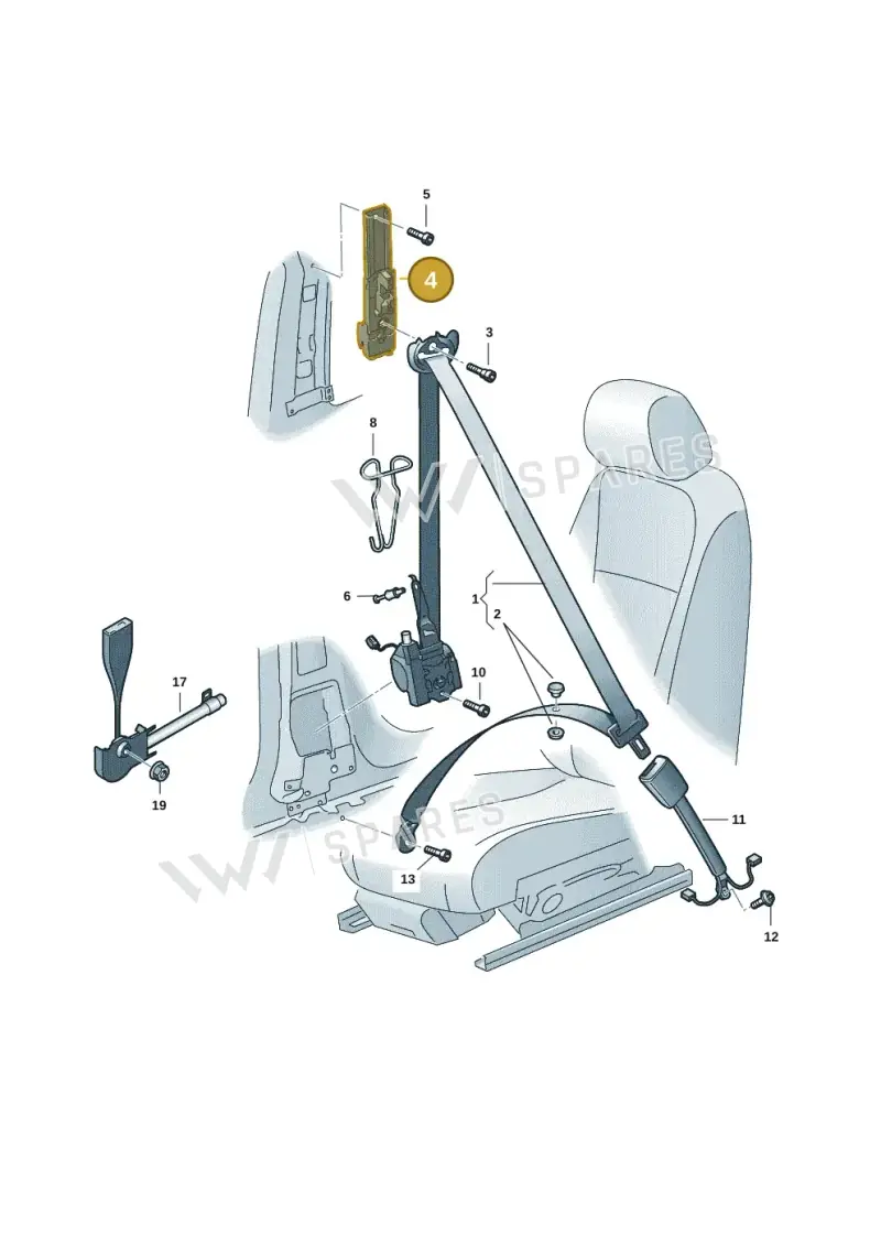 19G857819A — Volkswagen ID.UNYX (2024-) diagram 11a857060, position 4