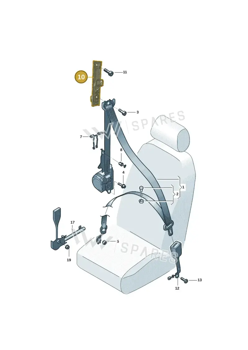 19G857819A — Volkswagen ID.6 X (2021-) diagram 12d857060, position 10