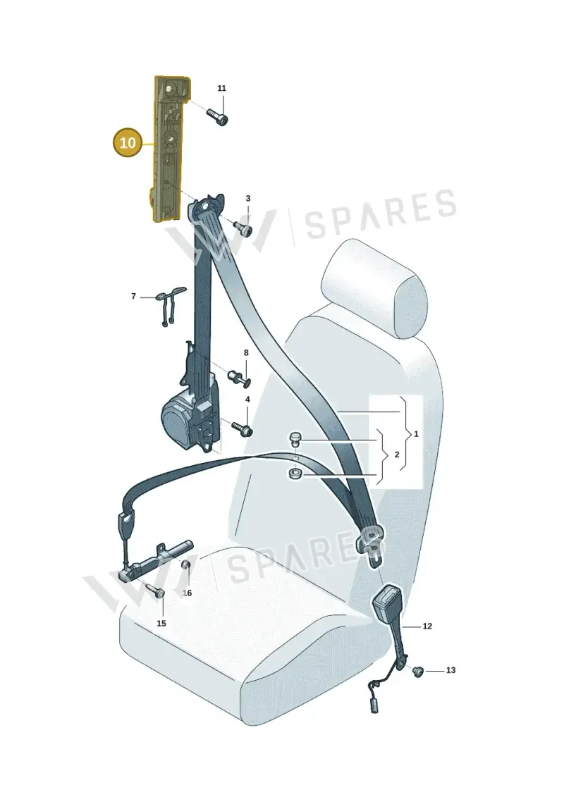 19G857819A — Volkswagen Tiguan (2024-) diagram 57d857060, position 10