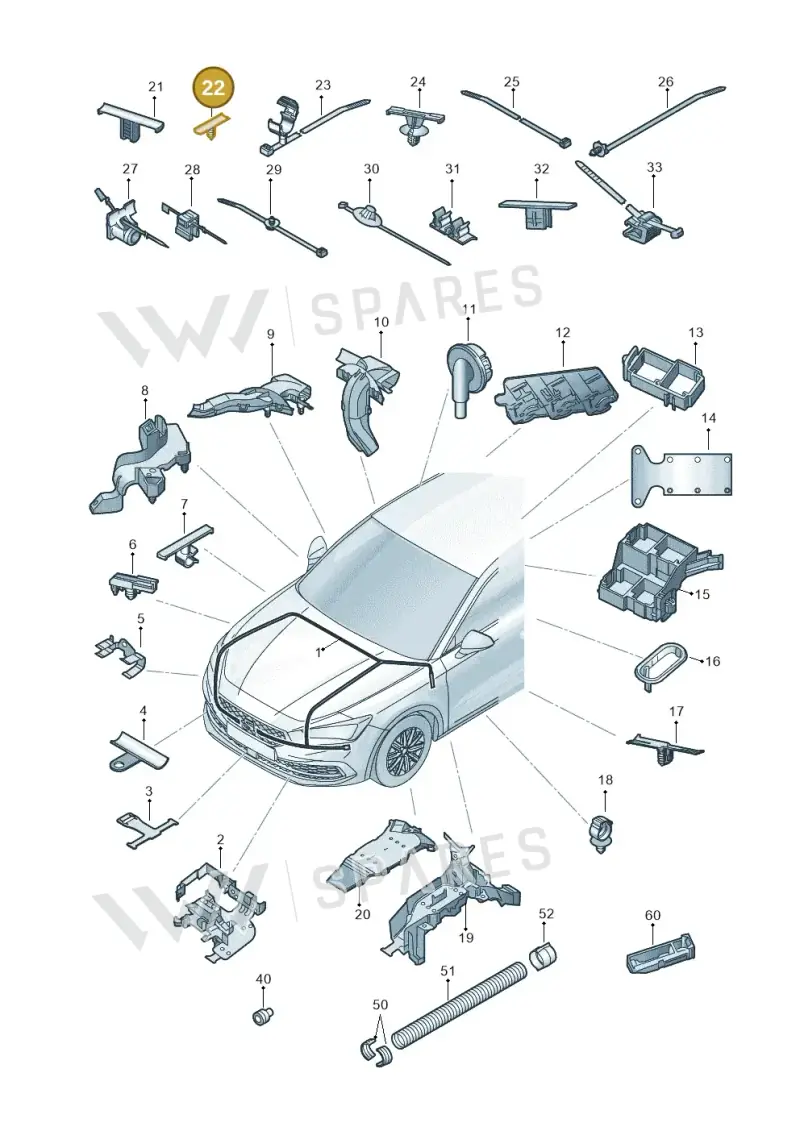 1C0971848 — SEAT Formentor TSI CUPRA (2020-) diagram 5fn971081, position 22