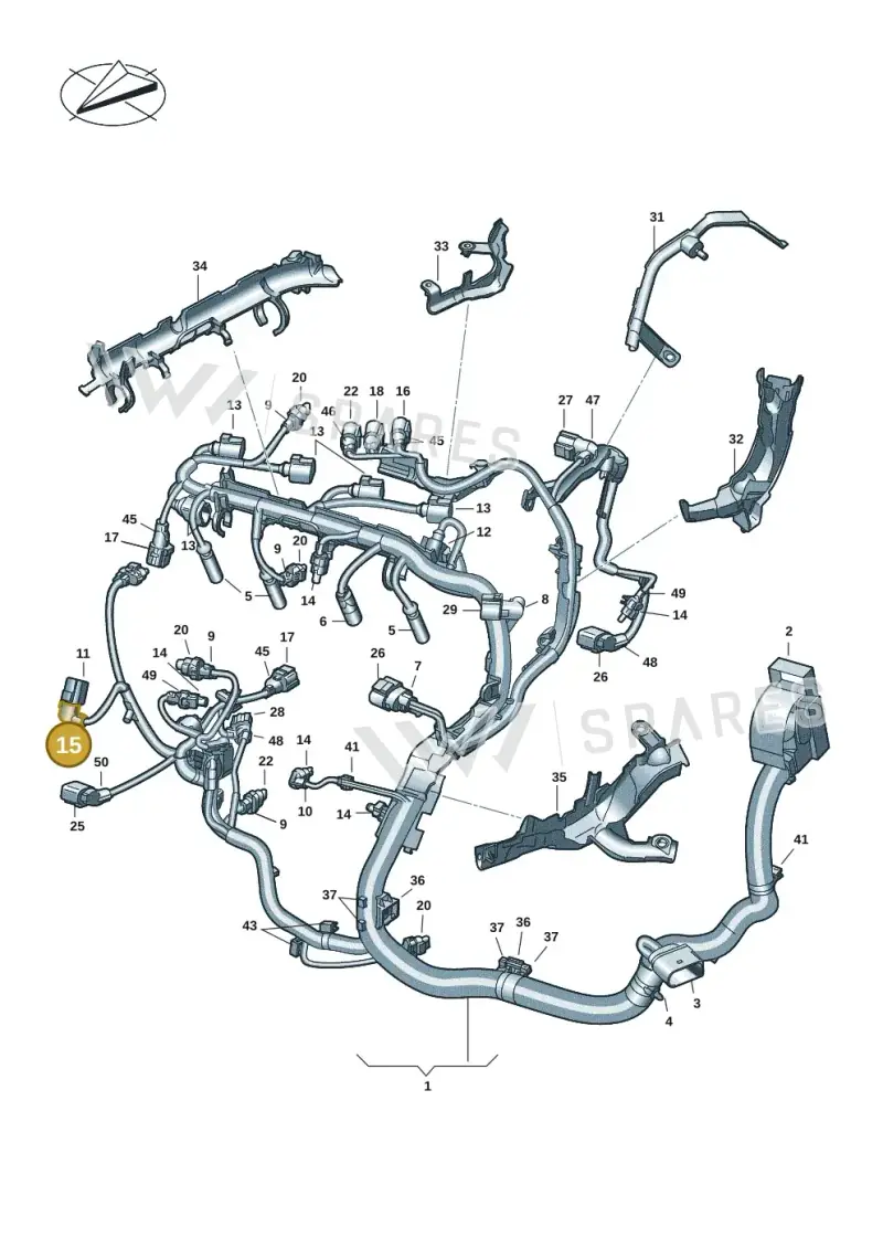 1C0971921A — SEAT Leon style (2019-) diagram 5h0971016, position 15
