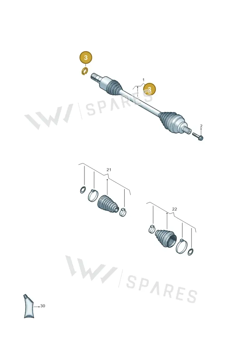1EA407298 — SEAT EBoost CUPRA (2021-) diagram 10a501015, position 3