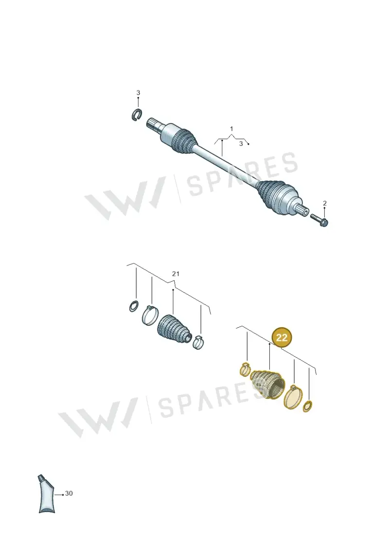 1EA498203 — SEAT EBoost CUPRA (2021-) diagram 10a501015, position 22