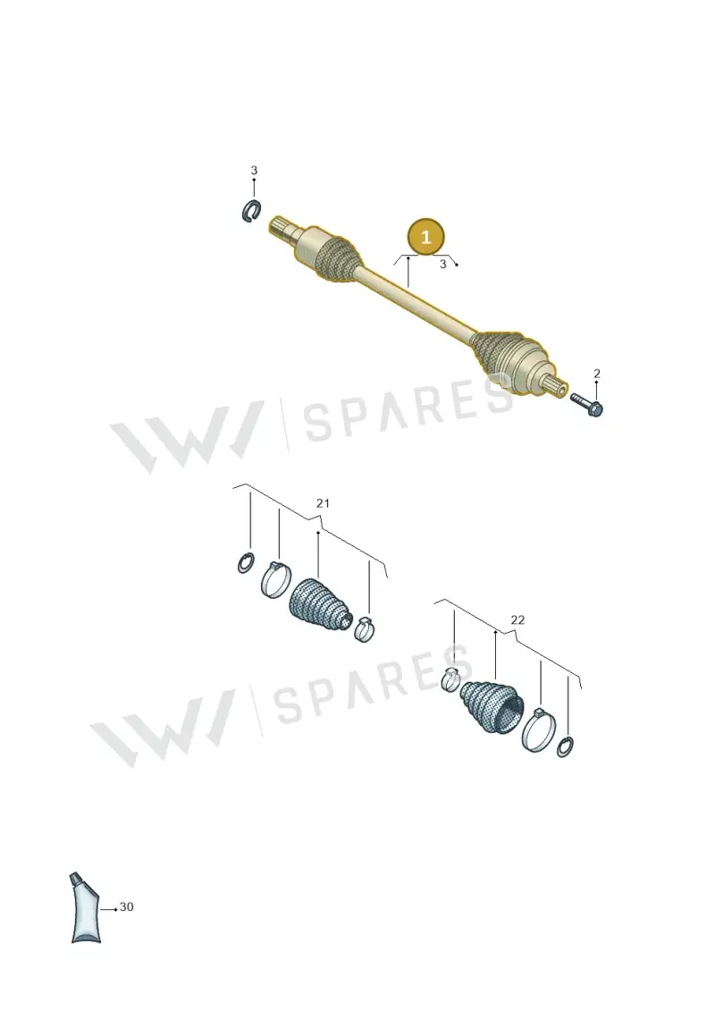 1EA501201J — SEAT EBoost CUPRA (2021-) diagram 10a501015, position 1