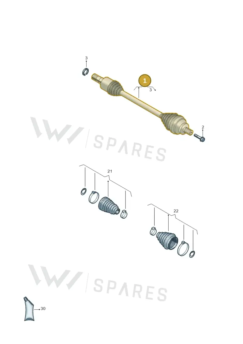 1EA501202J — SEAT EBoost CUPRA (2021-) diagram 10a501015, position 1