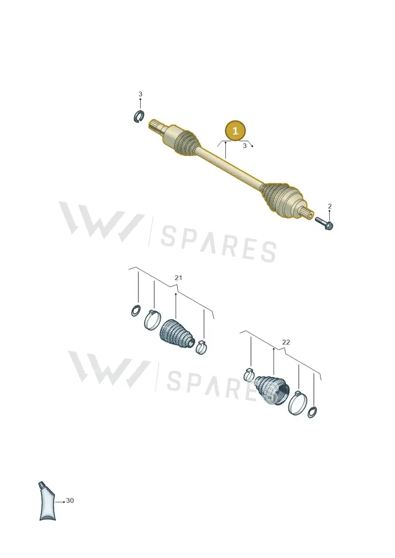 1EA501203T — SEAT Tavascan Cupra (2023-) diagram 10a501015, position 1