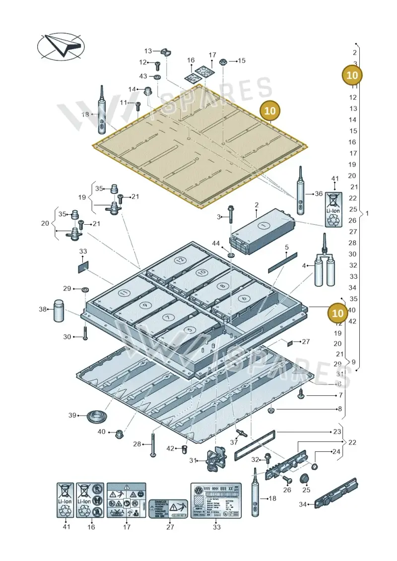 1EA804841AB — SEAT EBoost CUPRA (2021-) diagram 062915050, position 10