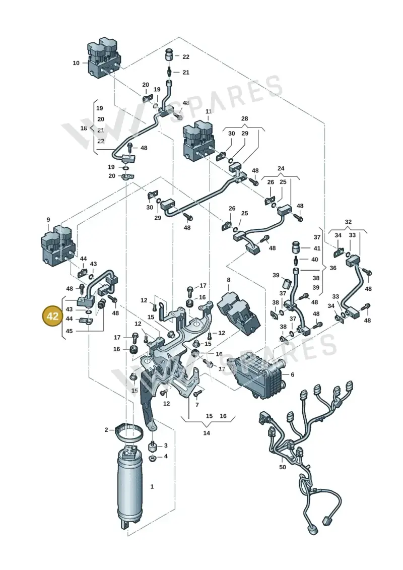1EA816544F — SEAT EBoost CUPRA (2021-) diagram 10a260600, position 42