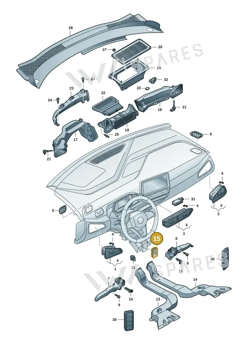 1EA819663A — SEAT EBoost CUPRA (2021-) diagram 10a819300, position 15