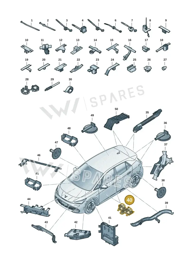 1EA937546 — SEAT EBoost CUPRA (2021-) diagram 10s971082, position 40