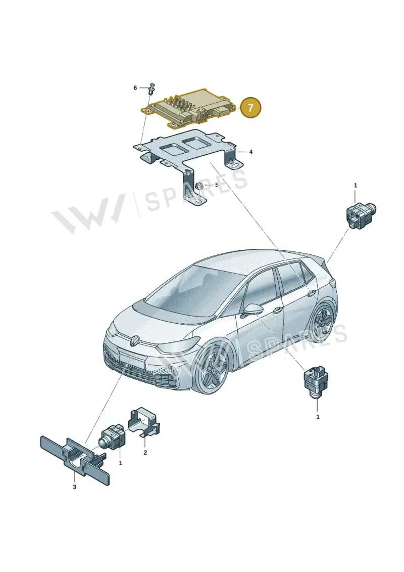 1EE907556A — SEAT EBoost CUPRA (2021-) diagram 10a907020, position 7