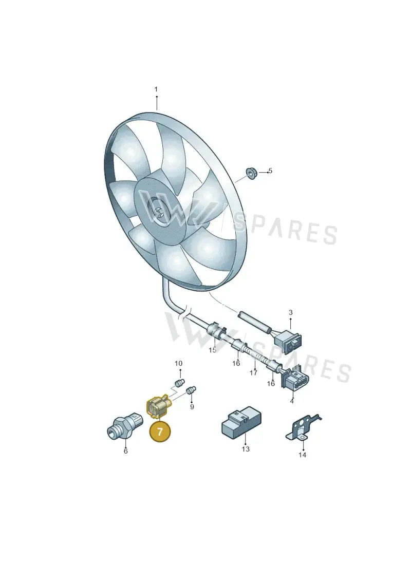 1H0973203 — SEAT TOLEDO/LEON/LEON-4 (2001-2006) diagram 194959500, position 7