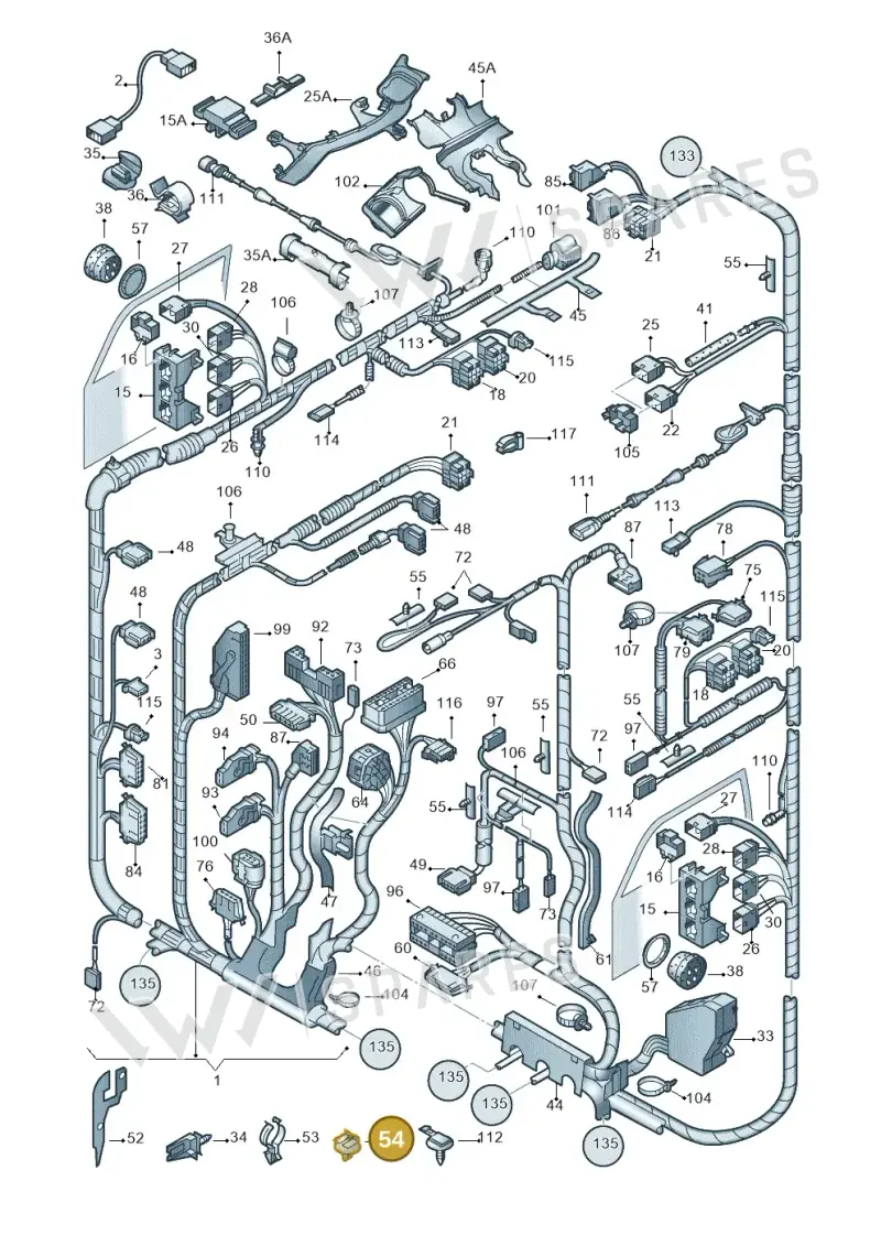 1H6971848A — Volkswagen New Beetle Cabrio. (2003-2005) diagram 201971810, position 54