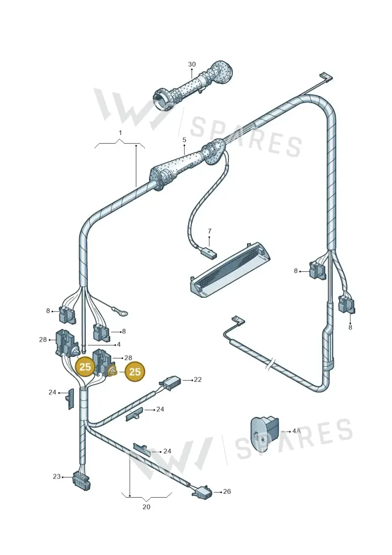 1H6971848A — Volkswagen LUPO/3L TDI (2003-2005) diagram 231972820, position 25