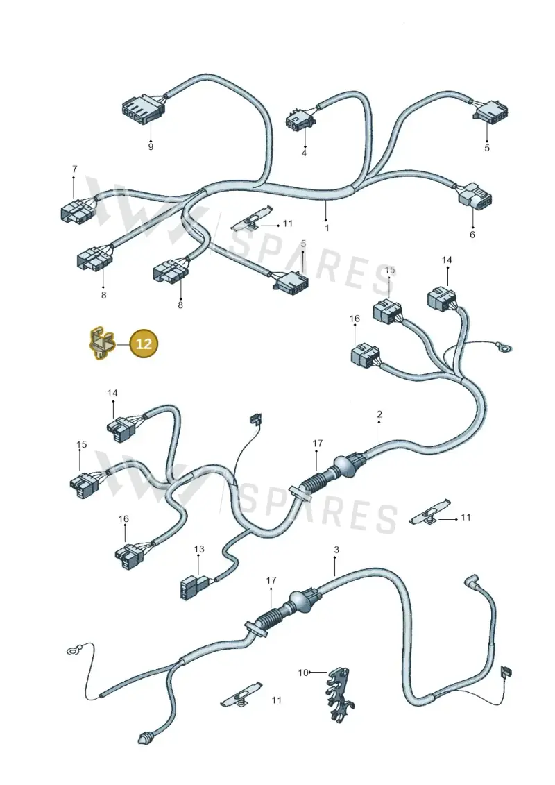 1H6971848A — SEAT IBIZA                  06> (2005-) diagram 254972500, position 12