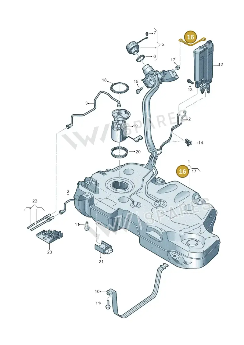 1H9201142B — SEAT Ibiza FR (2017-) diagram 837201500, position 16