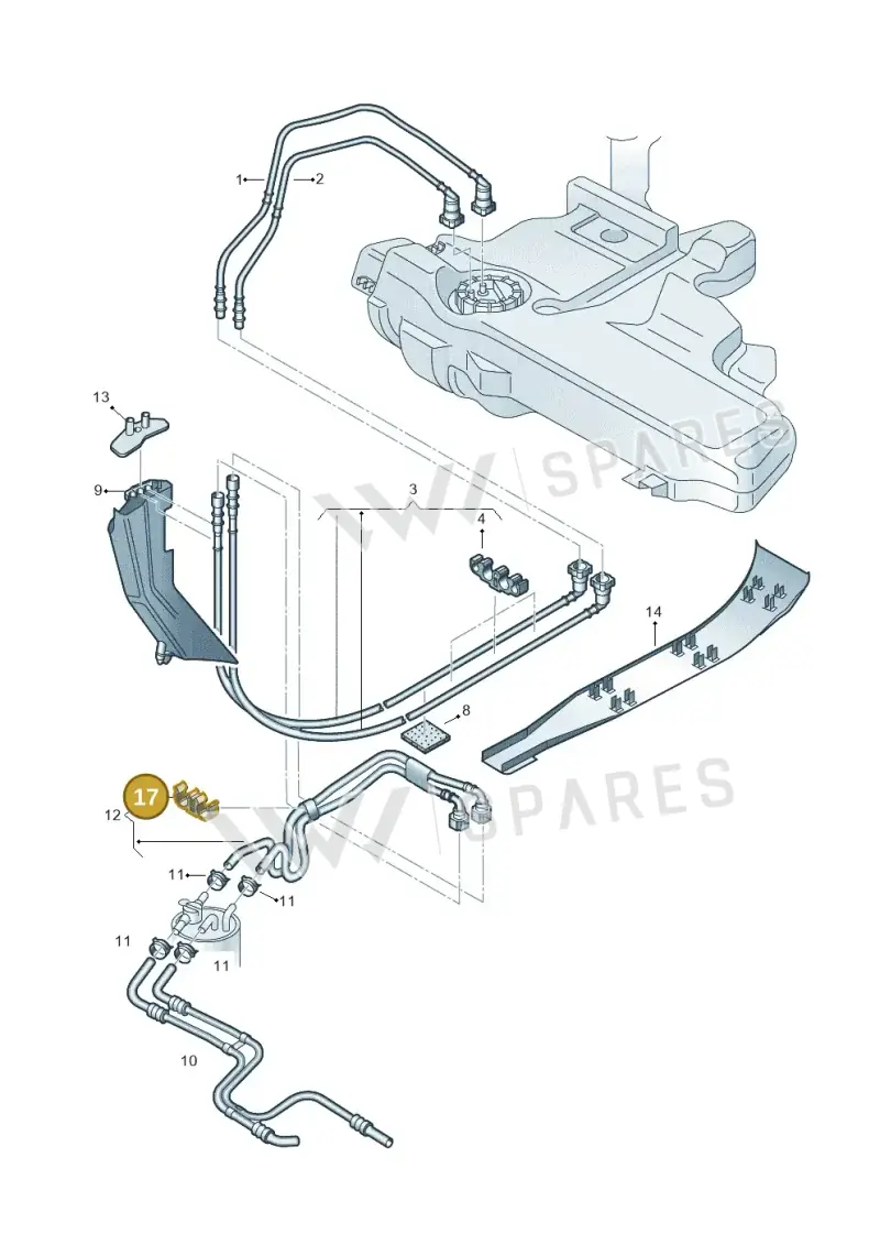 1J0130325 — SEAT TOLEDO/LEON/LEON-4 (2001-2006) diagram 194201250, position 17