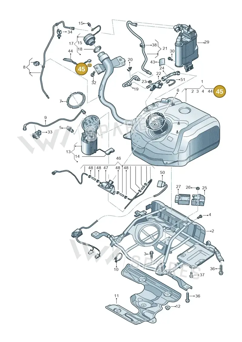 1J0201048C — SEAT Formentor TSI CUPRA (2020-) diagram 596201040, position 45