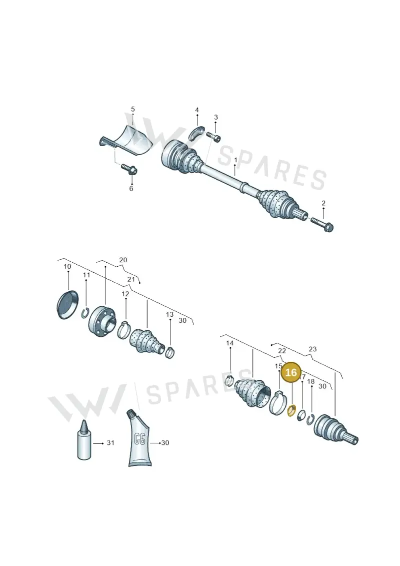1J0407287 — SEAT Altea XL Reference (2013-2013) diagram 459407340, position 16