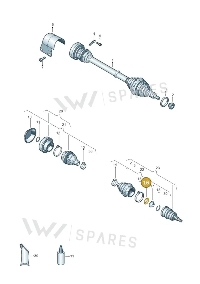 1J0407287 — SEAT Ibiza Stylance (2015-) diagram 672407600, position 16