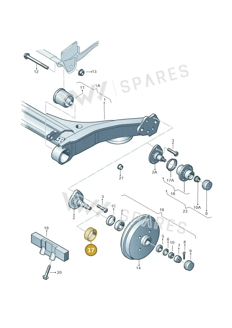 1J0614149 — SEAT AROSA (2003-2004) diagram 231500200, position 17