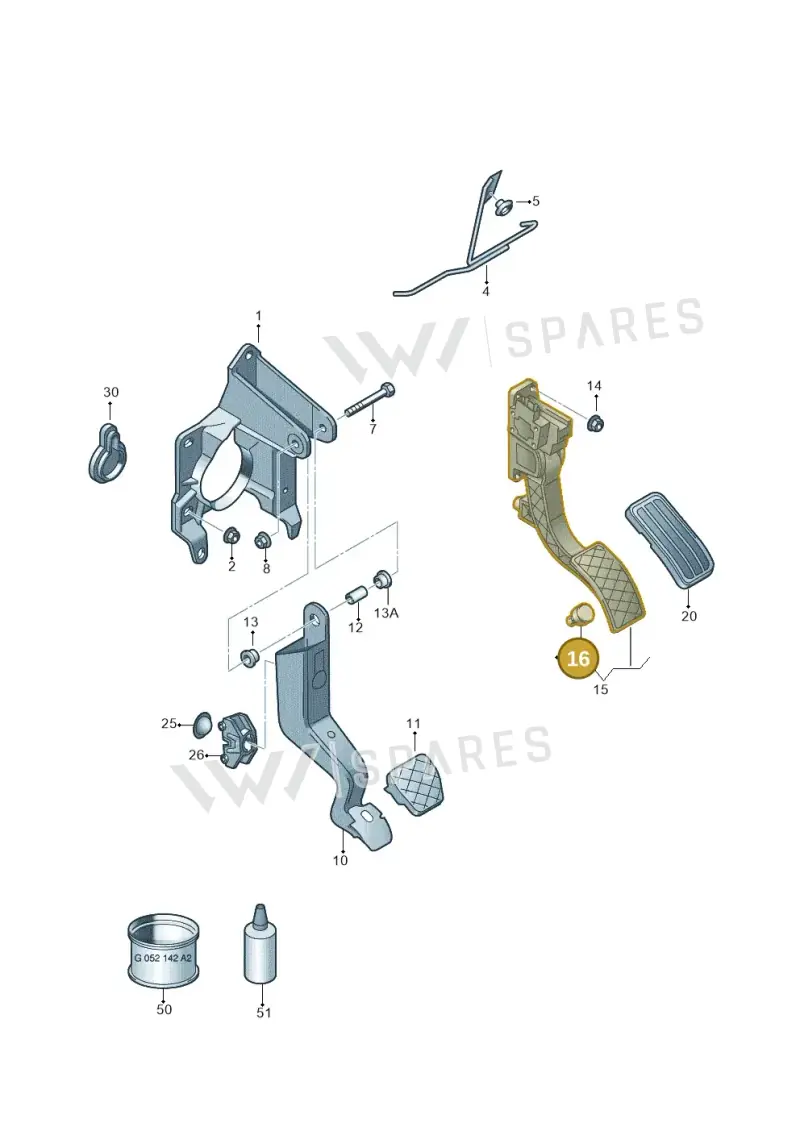 1J0723549B — SEAT Toledo Reference (2012-2015) diagram 672721700, position 16