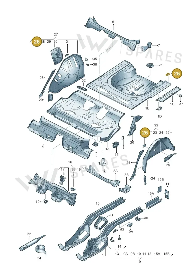 1J0804299 — SEAT Leon ST Stylance (2016-2020) diagram 830803020, position 26