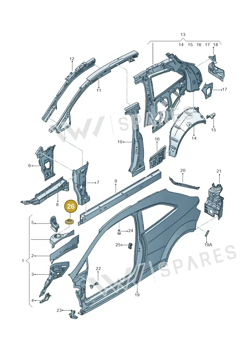 1J0809127B — SEAT Ibiza Stylance (2015-) diagram 639809000, position 26
