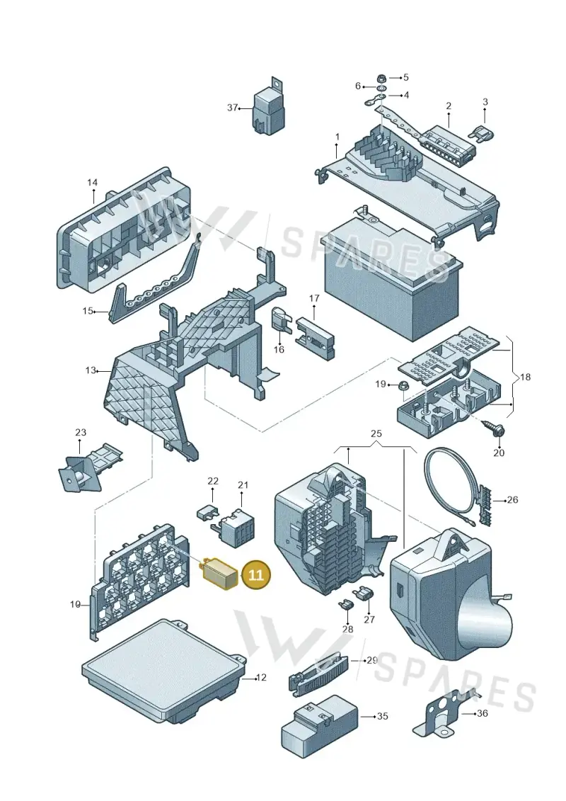 1J0906381A — SEAT IBIZA                  06> (2005-) diagram 210937000, position 11