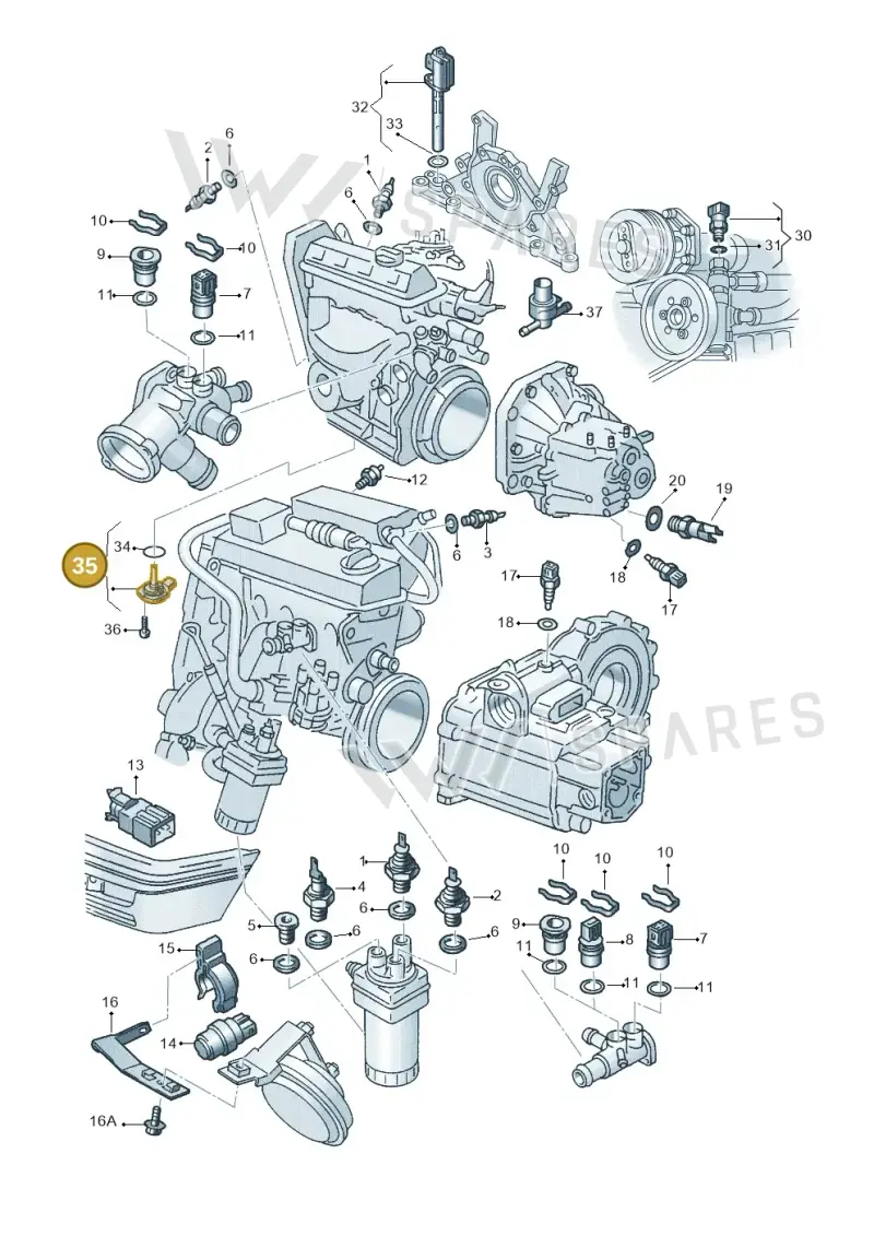 1J0907660B — SEAT AROSA (2003-2004) diagram 121919600, position 35