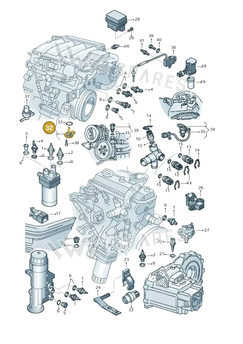 1J0907660B — SEAT Alhambra (2006-2010) diagram 121919610, position 32