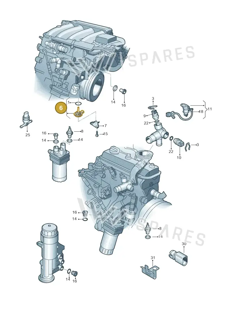 1J0907660F — SEAT Altea XL Reference (2013-2013) diagram 249919400, position 6