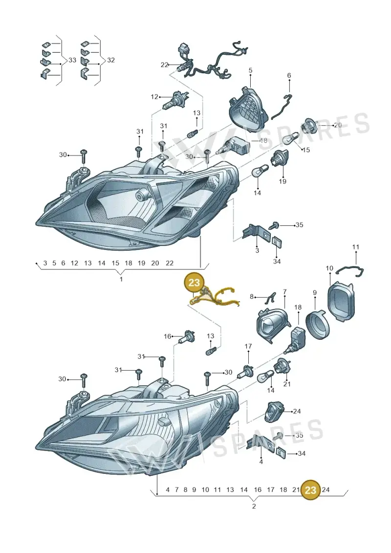 1J0941953 — SEAT Ibiza Stylance (2015-) diagram 879941000, position 23