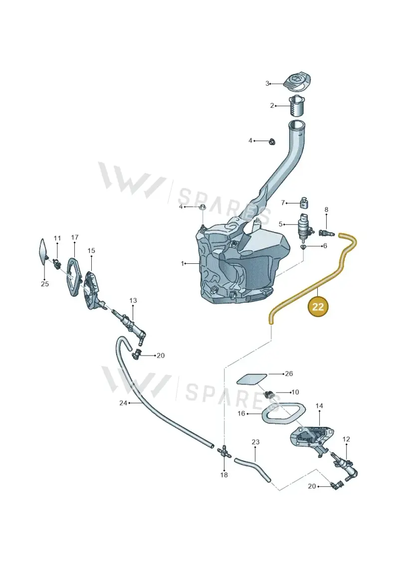 1J0955964F — SEAT Ibiza Stylance (2015-) diagram 639955300, position 22
