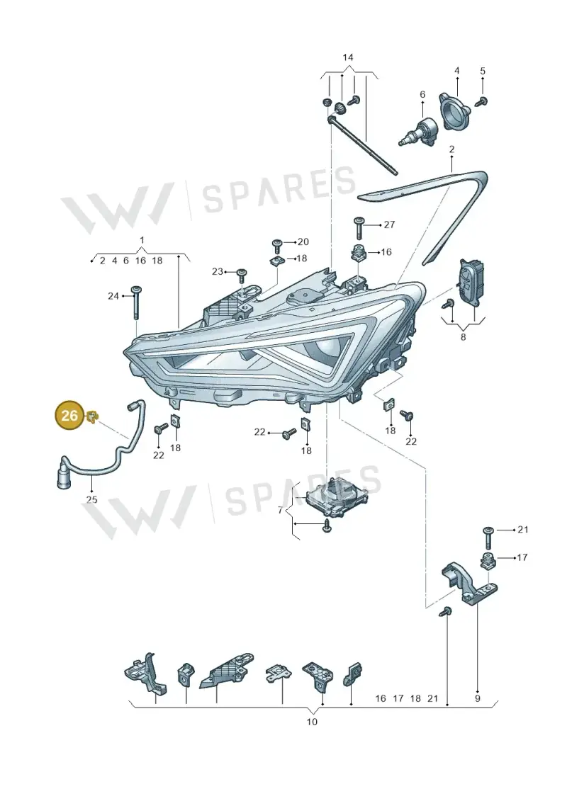 1J0971842 — SEAT Formentor TSI CUPRA (2020-) diagram 5fn941010, position 26
