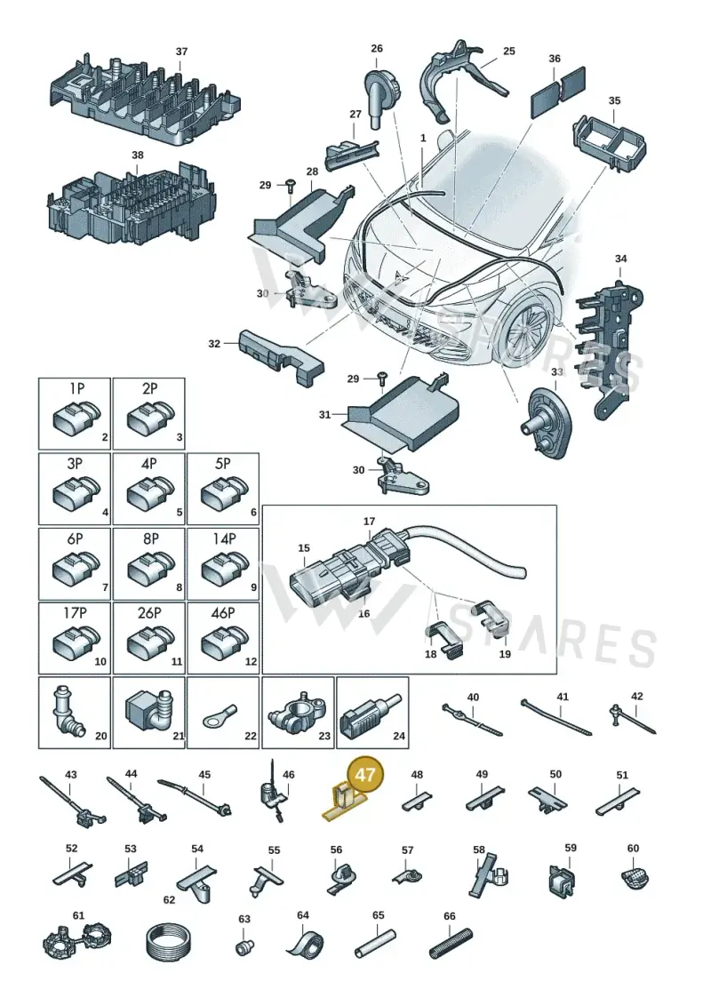 1J0971848D — SEAT EBoost CUPRA (2021-) diagram 10s971080, position 47