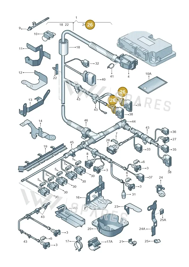 1J0971921F — SEAT TOLEDO/LEON/LEON-4 (2001-2006) diagram 203971130, position 26