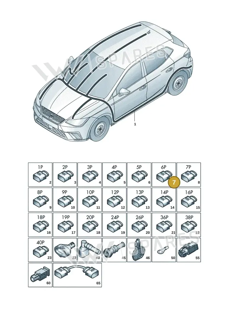 1J0972706 — SEAT Arona FR (2017-) diagram 835971082, position 7