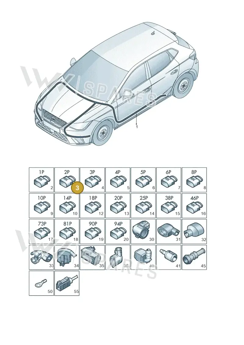 1J0972752 — SEAT Arona FR (2017-) diagram 835971080, position 3